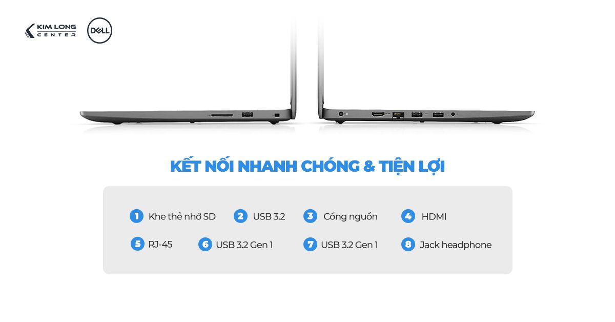 Trang bị đa dạng các cổng kết nối