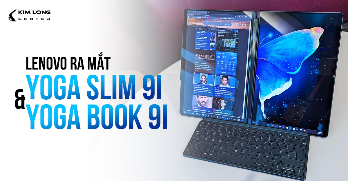 Lenovo ra mắt Yoga Slim 9i và Yoga Book 9i: Camera ẩn dưới màn hình, thiết kế hai màn hình độc đáo