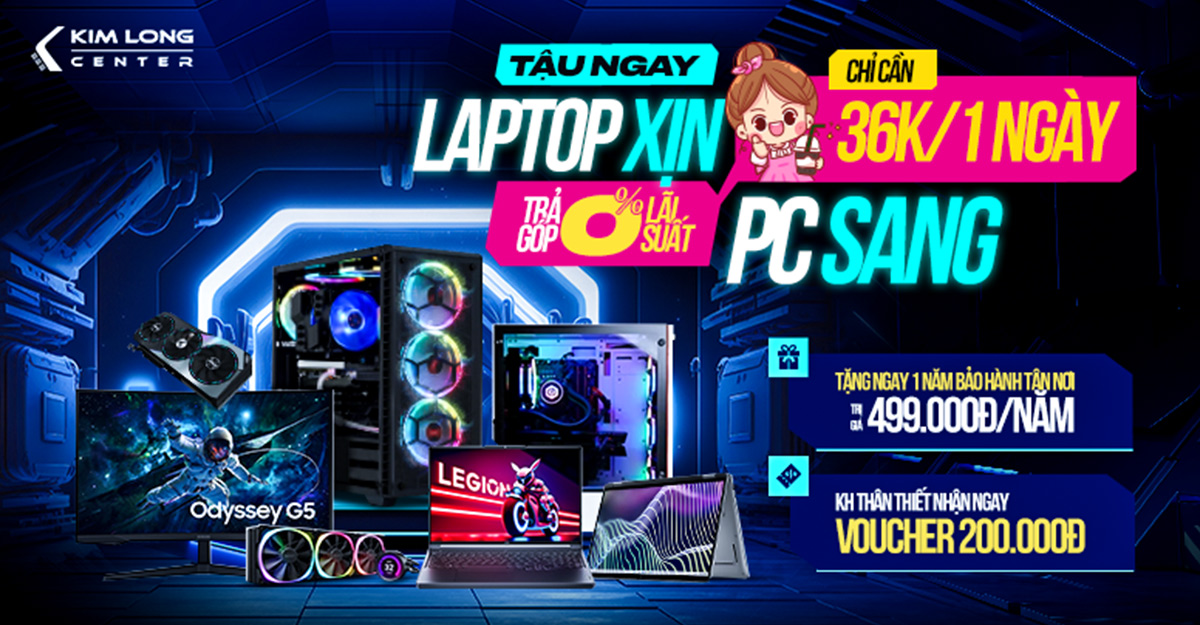 Tậu laptop xịn, PC sang - Trả góp lãi suất 0%